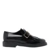 Tod's Monk Strap In Leather With English Dovetail Stitching And Fringe In Black