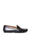 Tod's Loafers With Golden Detail And Gommino Sole In Black