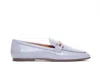 Tod's Hardware Leather Loafers Round Toe In Blue