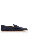 Tod's Slip On Suede Leather Sneakers In Blue
