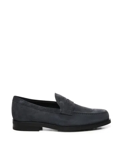 Tod's Man Loafers Blue Size 12.5 Soft Leather