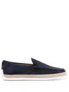 Tod's Slip On Suede Leather Sneakers In Blue