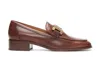 Tod's Leather Loafers Golden Detail In Brown