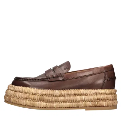 Tod's Flat Shoes Brown In Marrone Scuri