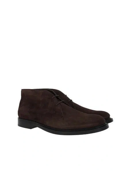 Tod's Flat Shoes In Dark Brown