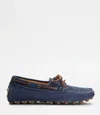 Tod's Classic Blue Calfskin Loafer In Galassia