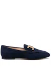Tod's Kate Loafers In Suede In Galassia Scuro