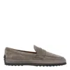 Tod's Gommino Almond Toe Loafers In Grey