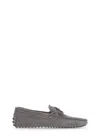 Tod's Suede Leather Loafers In Grey