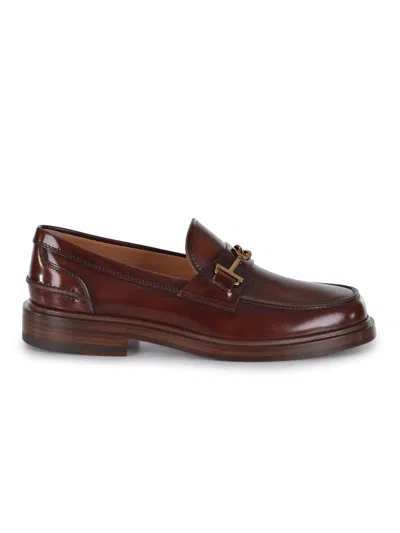 Tod's Flat Shoes Leather Brown