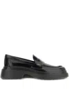 Tod's Leather Loafers With Chunky Sole And Glossy Finish In Multi