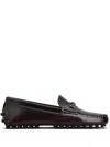 Tod's 'gommino' Brown Loafers With Engraved Logo In Multicolor