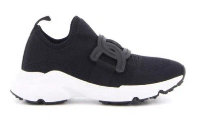Tod's Black Sneakers In Multicolor