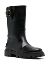 Tod's Women Leather Biker Boot In Multicolor