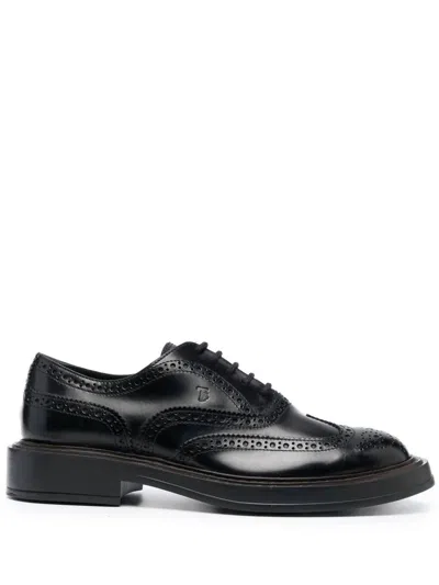 Tod's Round Toe Lace-up Oxford Shoes In Multicolor