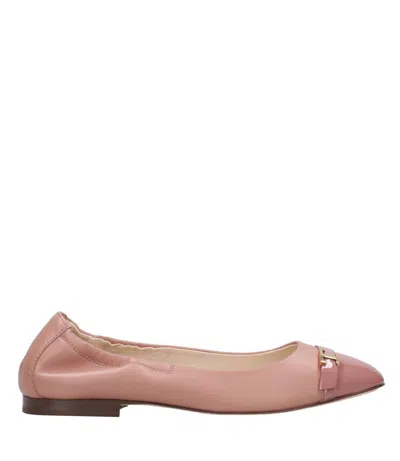 Tod's Flat Shoes Red In Pink