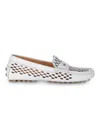 Tod's Gommino Cutout Leather Driving Shoes In White