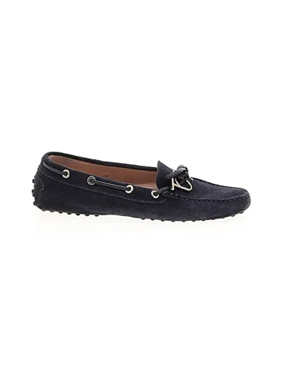 Pre-owned Tod's Flats In Blue