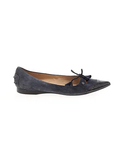 Pre-owned Tod's Flats In Blue