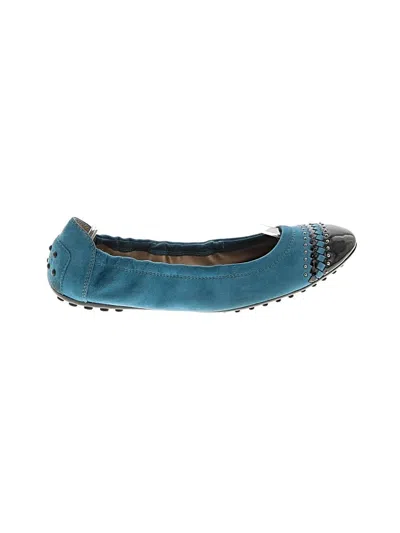 Pre-owned Tod's Flats In Blue
