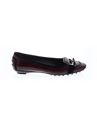 Pre-owned Tod's Flats In Red