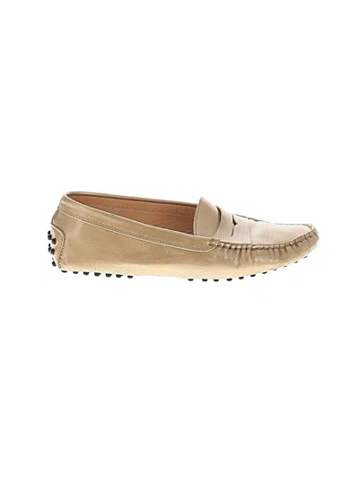 Pre-owned Tod's Flats In Tan