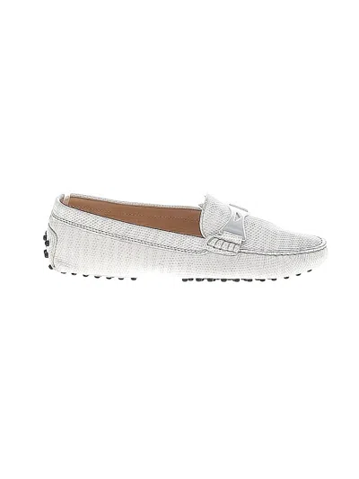 Pre-owned Tod's Flats In White