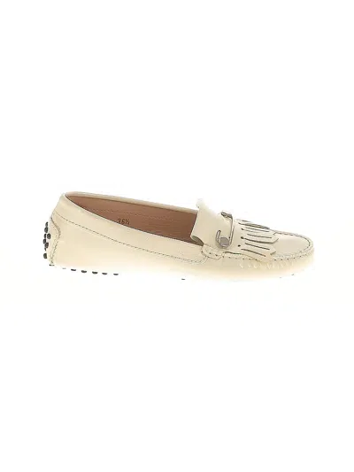 Pre-owned Tod's Flats In White