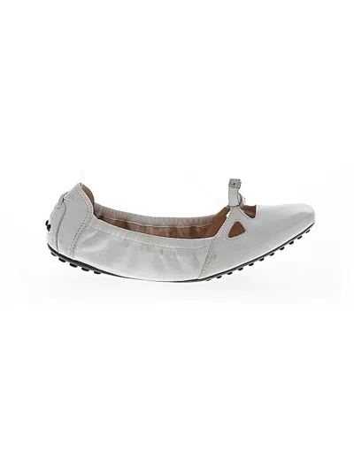 Pre-owned Tod's Flats In White
