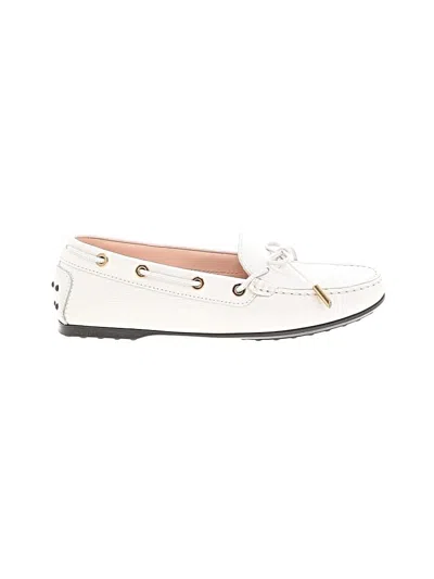 Pre-owned Tod's Flats In White