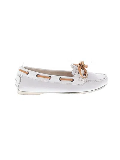 Pre-owned Tod's Flats In White