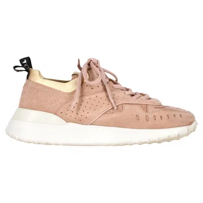 Tod's Suede Sneaker In Pink