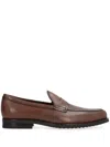Tod's Loafers In Brown Antique-effect Leather In Brown