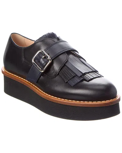 Tod's Fringe Leather Loafer In Black