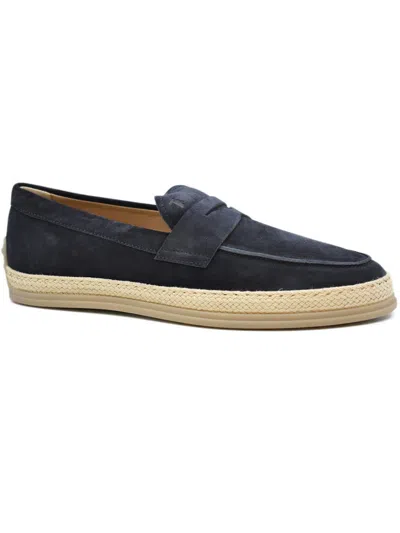 Tod's Suede Loafers In Black