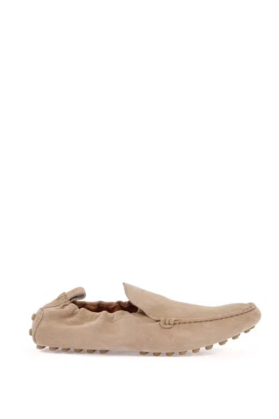 Tod's Pantofolina Beige Loafers With Pull-tab At The Heel In Leather Woman
