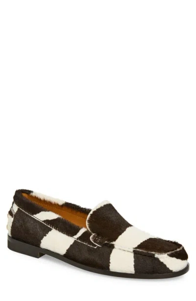 Tod's Genuine Calf Hair Stud Detail Slipper Loafer In Multi
