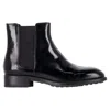 Tod's Glossed Chelsea Boots In Black Leather In Black