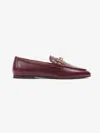TOD'S TOD'S GOLD BUCKLE DETAIL LOAFERS LEATHER