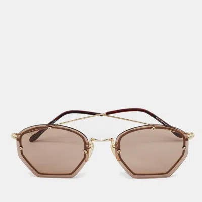 Tod's Gold Tone/brown To134 Rimless Sunglasses