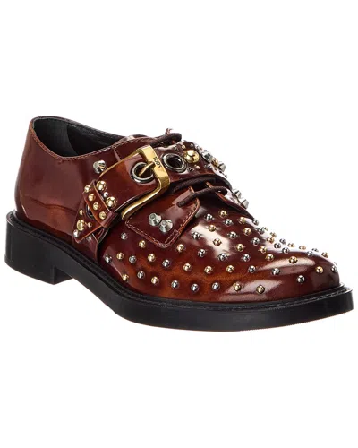 Tod's Gomma Bosso Leather Loafer In Burgundy