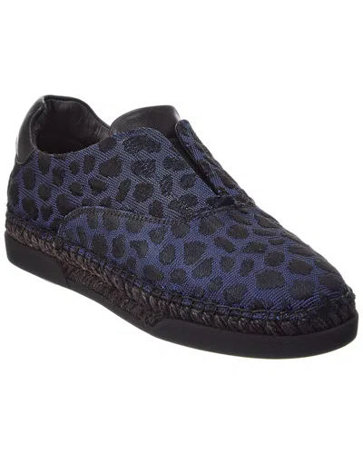 Tod's Gomma Canvas & Leather Sneaker In Blue