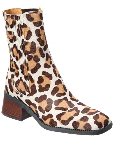 Tod's Gomma Haircalf Bootie In Animal Print