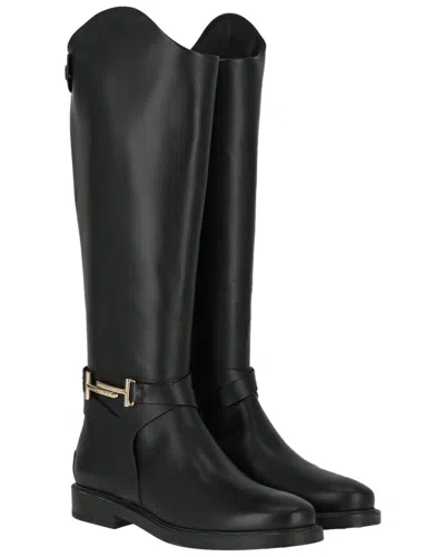 Tod's Gomma Leather Boot In Black