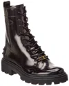 Tod's Gomma Leather Boot In Black