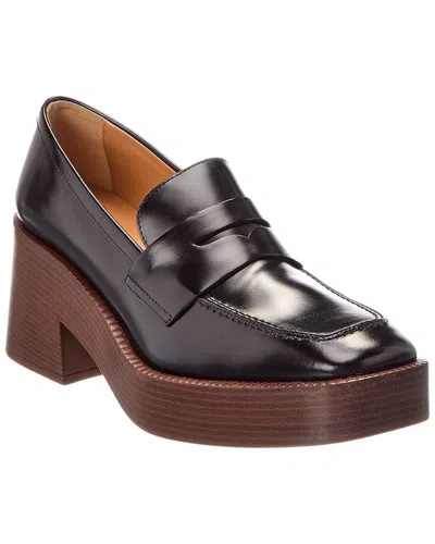 Tod's Gomma Leather Loafer In Black