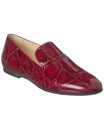 Tod's Gomma Leather Loafer In Red