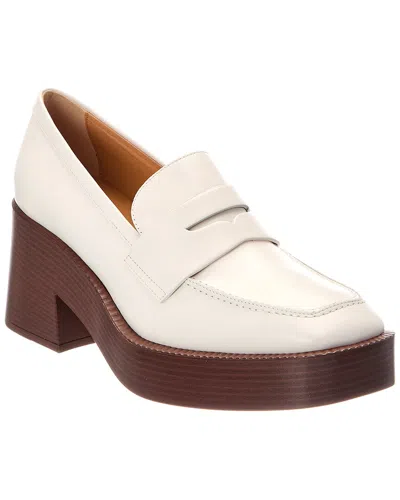 Tod's Gomma Leather Loafer In White