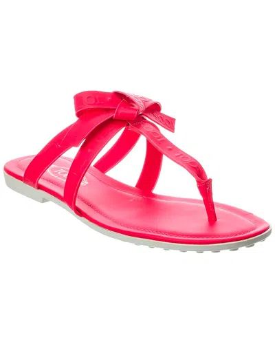 Tod's Gomma Leather Sandal In Multi