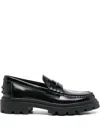 Tod's Gomma Pesante Loafers In Black